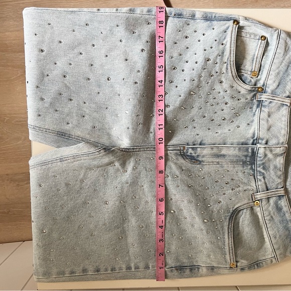 Generation Love Janet Crystal Denim Jeans  pants Women size 31 Light Blue NWT - Picture 8 of 11